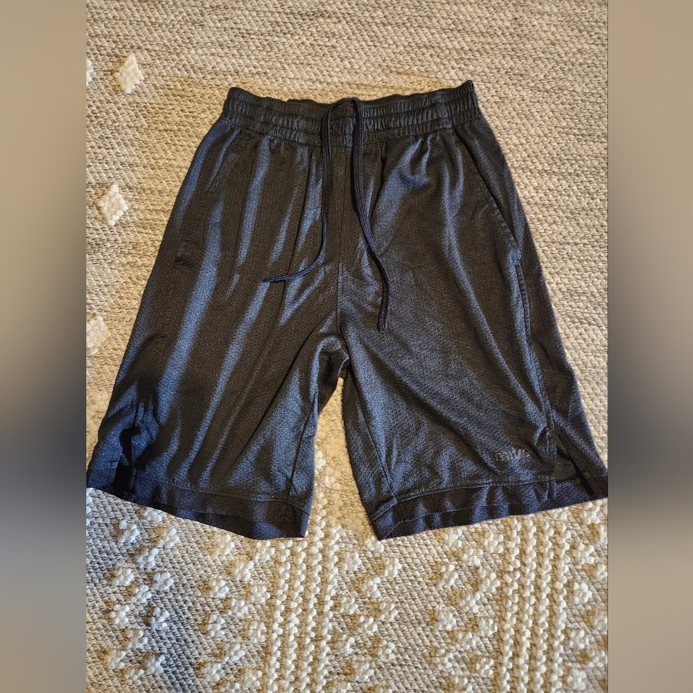 Men's Black Athletic Mesh Shorts - Casual Drawstring